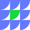 Purple and green Comprose logo