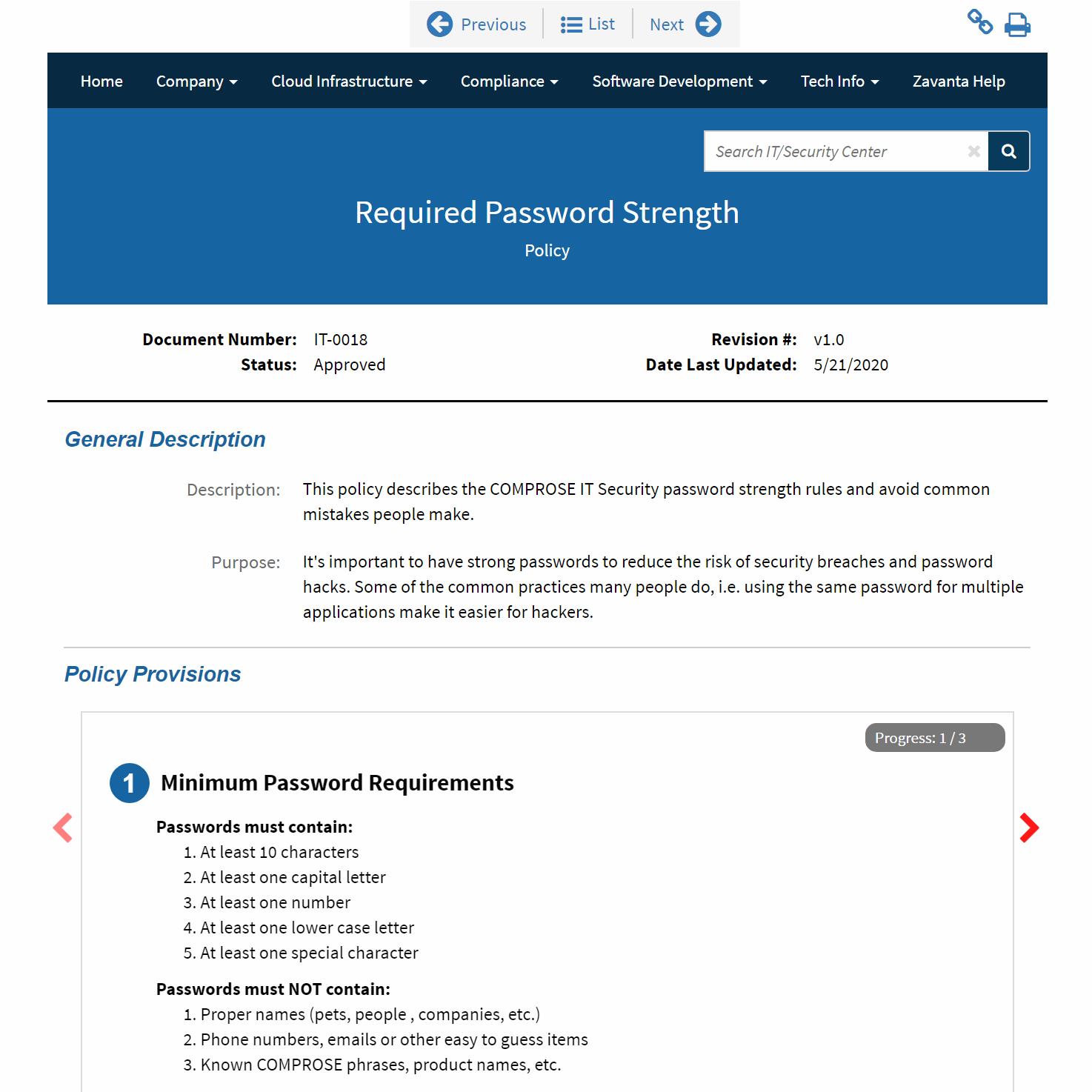 Password Policy