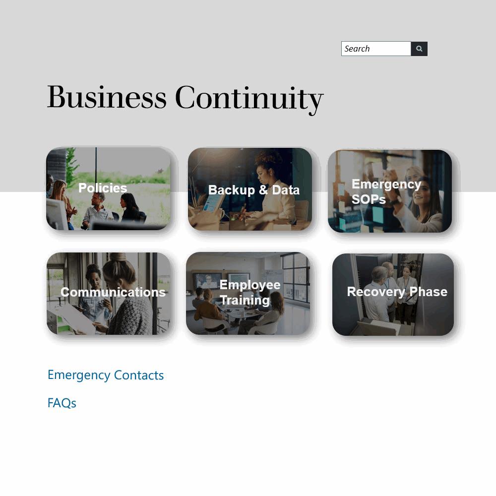 Business Continuity Home Page