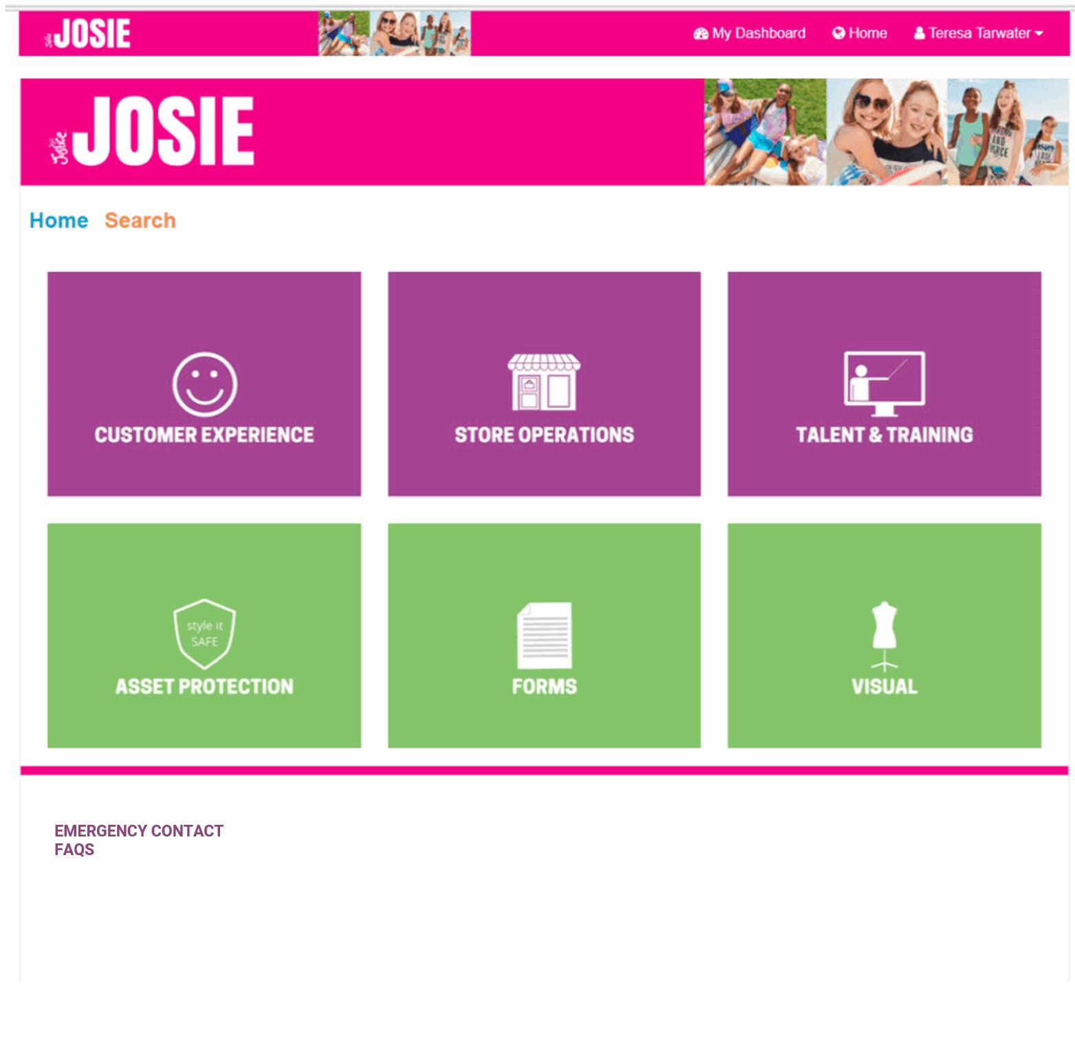 Justice retailers Home page