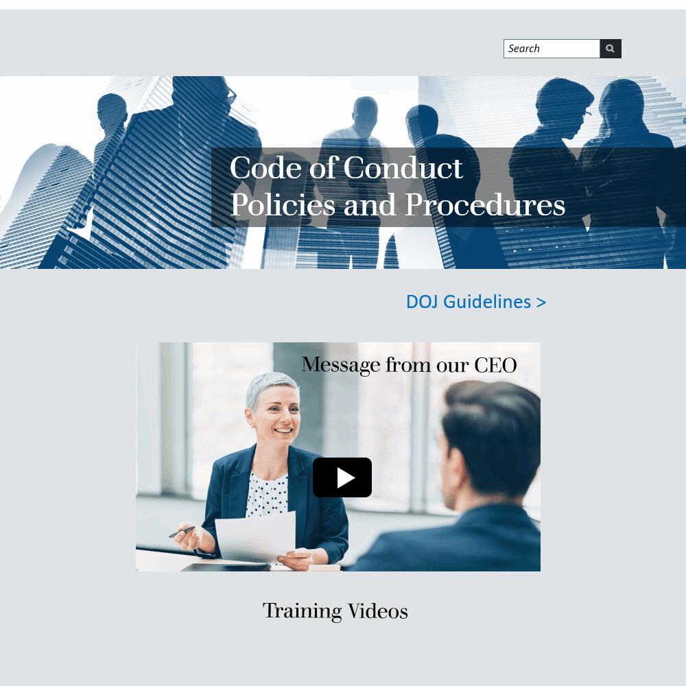 Code of Conduct Home Page