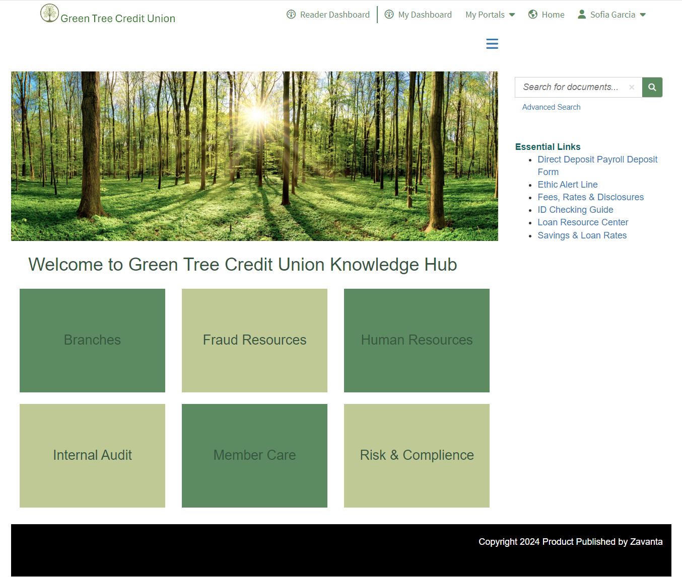 Green Tree Credit Union Portal Design Final