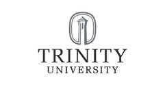 Trinity University logo with a circular emblem above the words Trinity University.